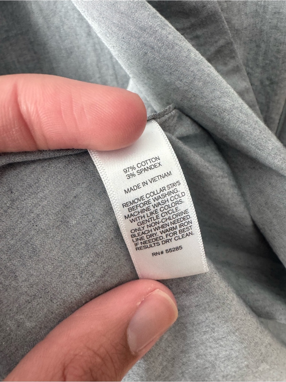 Express 1MX Grey Stretch Cotton Extra Slim Dress Shirt S - Picture 4 of 5